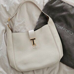Tom Ford Monarch Hobo Tote Bag in white